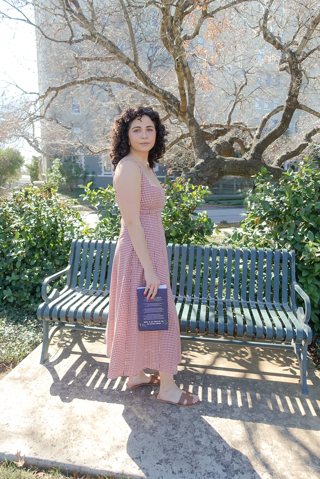 The Everly Gingham Cotton Midi Dress