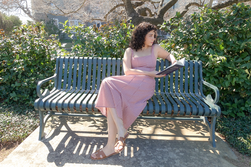 The Everly Gingham Cotton Midi Dress