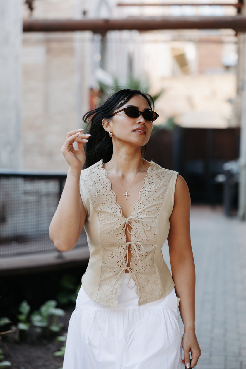 The Isla Eyelet Top
