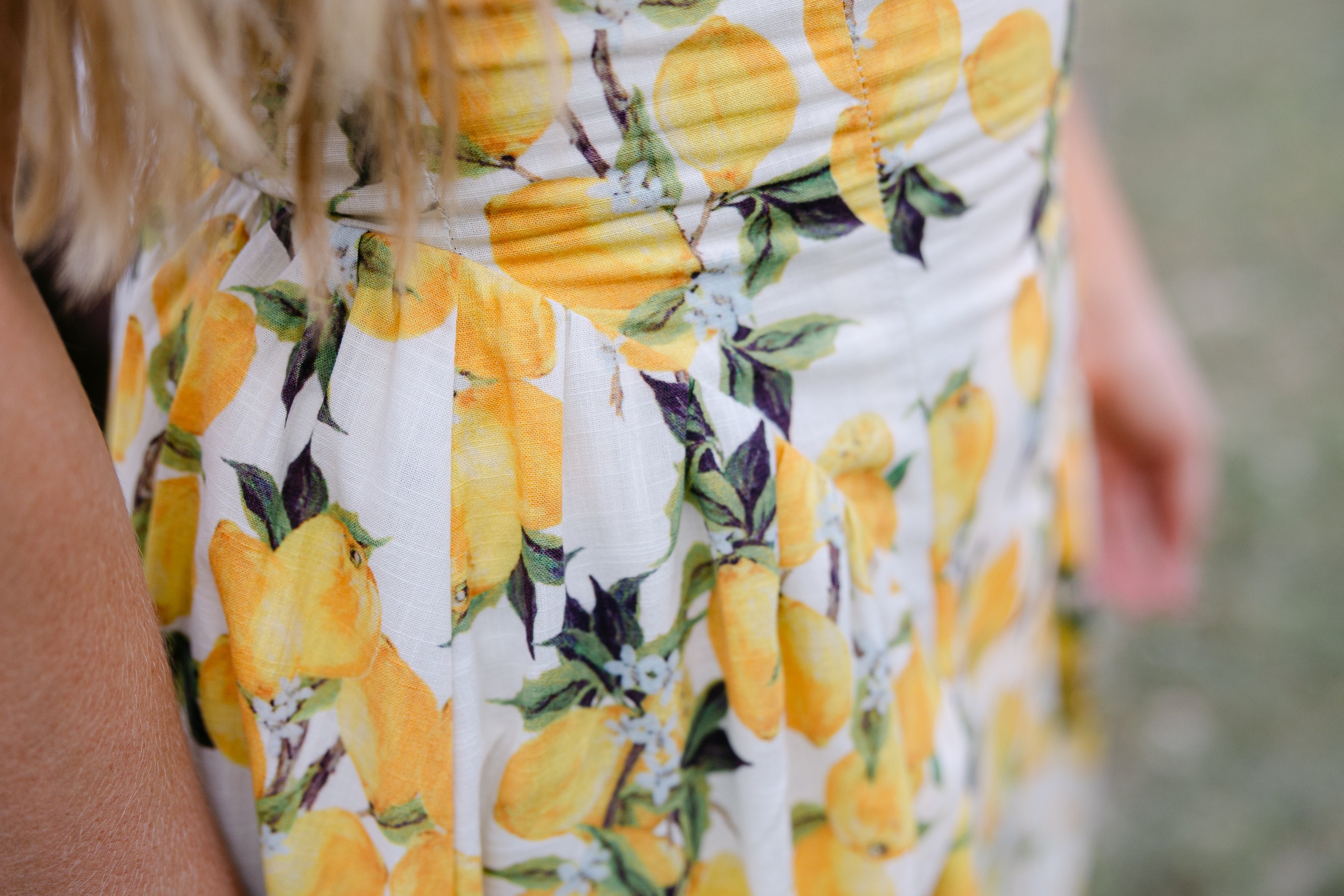 The Amalfi Lemon Midi Dress