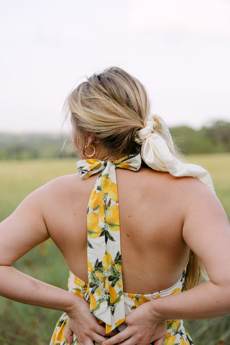 The Amalfi Lemon Midi Dress